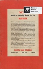 Chilton’s Repair and Tune-Up Guide for the Maverick by Ronald M. Weiers MN838