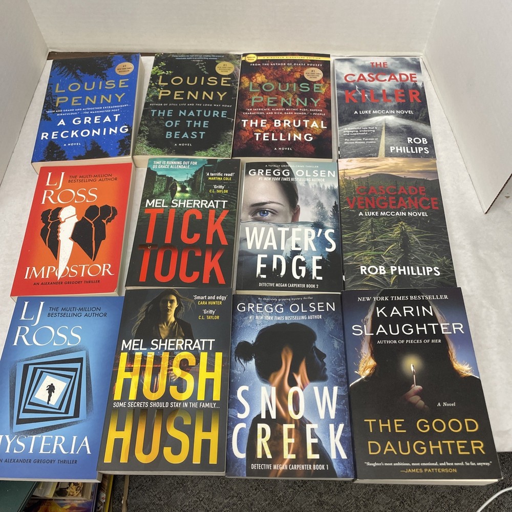 Mystery/Thriller Lot of 12 Trade Paperbacks (See Photos for Titles)