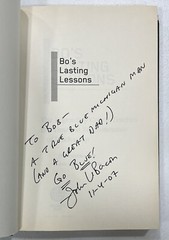 Bo’s Lasting Lessons By Bo Schembechler And John U Bacon SIGNED By John U Bacon