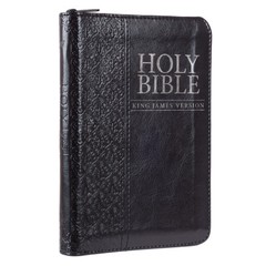 KJV HOLY BIBLE King James Version Black Mini Zippered Pocket Edition