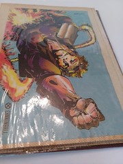 Book Of Various Super Heros Small Posters And Cards USED SEE Photos