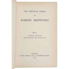 ROBERT BROWNING LEATHER BOUND FINE BINDING POETRY 1888 Vo 11 ONLY SMITH ELDER UK