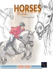 Realistic Horses Coloring Book: Adult Coloring Books Animals