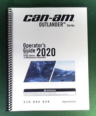 2020 Can-Am Outlander 570 Owner’s Manual: 212 Pages & Protective Covers!