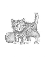 Kittens for Kids Coloring Book: Family Pet Serie 108 Pages 8.5 x 11 for All Ages