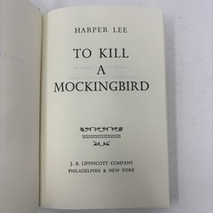 To Kill a Mockingbird Harper Lee Hardcover 1960 Edition Vintage Printed in USA