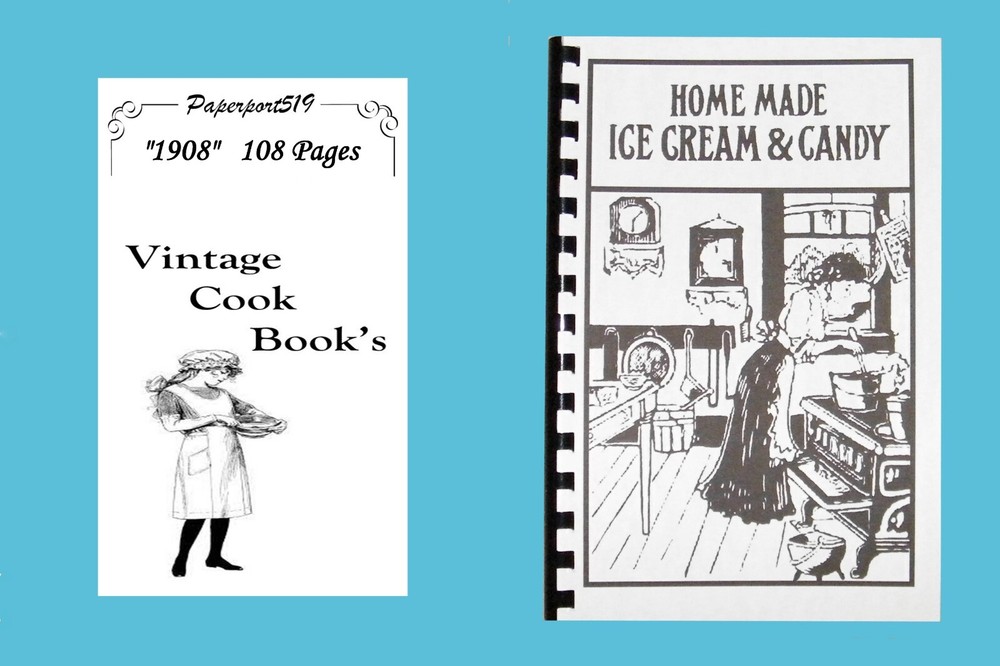 Homemade Ice Cream And Candy Cook Book „1908” 108 Pages