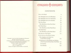 Book of Hours (Pocket Sized) by Holy Transfiguration Monastery (Hard Cover) -NEW