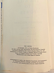 The Will to Power – Nietzsche, translated by Walter Kaufman – 1st Printing 1967