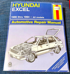 Haynes Hyundai Excel 1986 thru 1994 All Models Owners Auto Repair Manual #1552