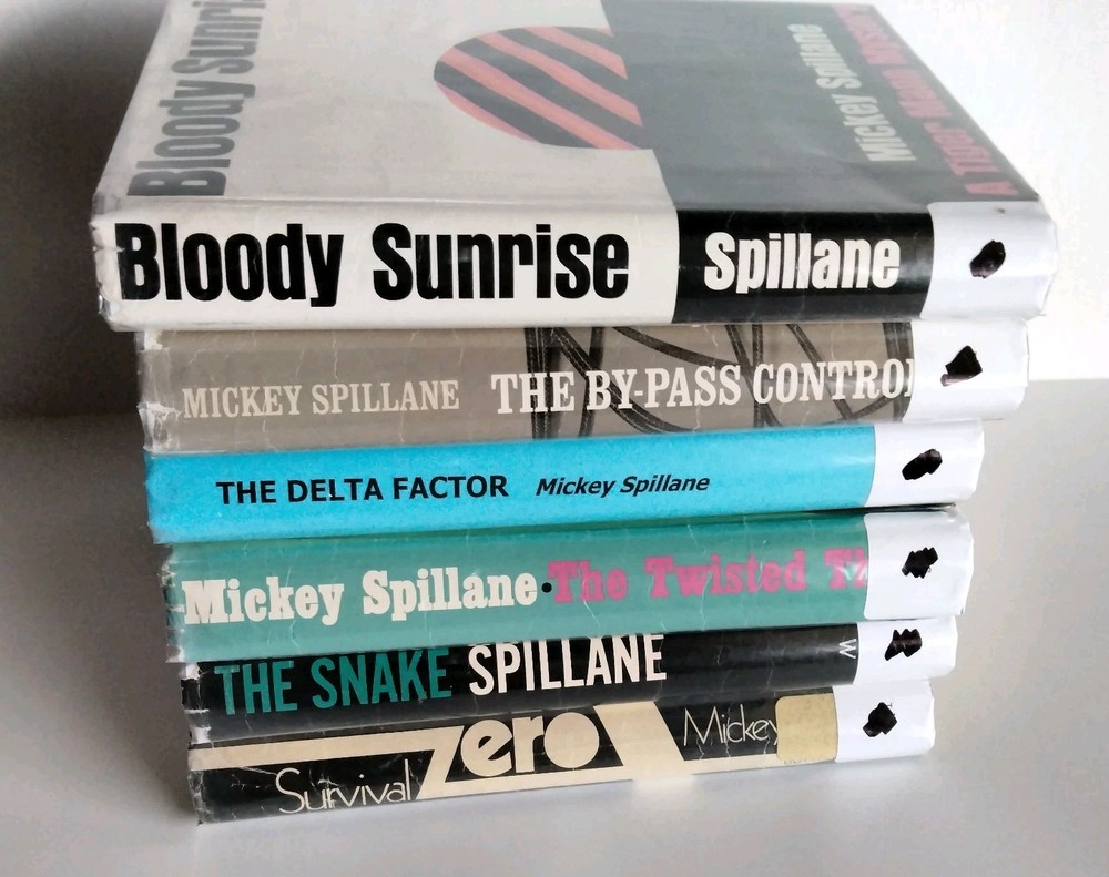 Mickey Spillane First Edition MIKE HAMMER Tiger Mann Mystery Lot 1960s HB ExLib
