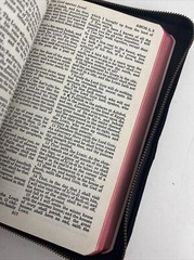 Bible KJV Zip Leather Original Tongues Antique VTG American Society