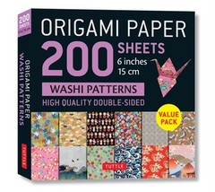 Origami Paper 200 Sheets Washi Patterns 6 (15 CM): Tuttle Origami Paper: Double