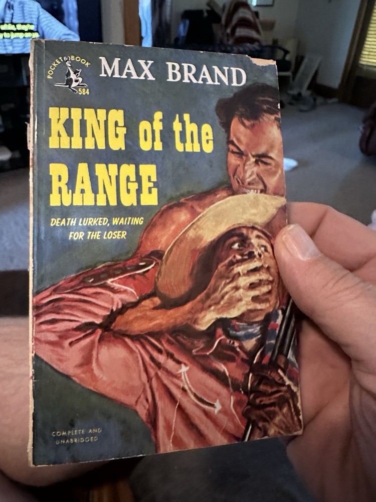King of the Range by Max Brand 1949 Pocket Books #584 Vintage Paperback Western