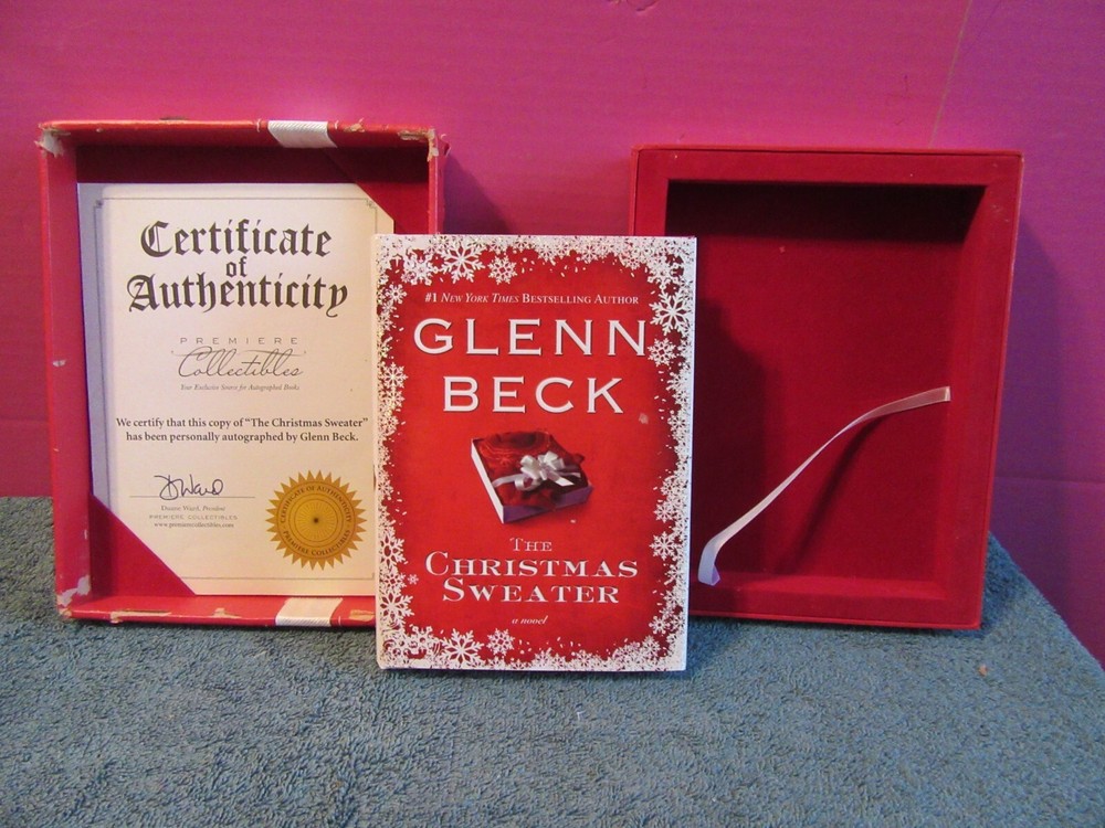Glenn Beck Christmas Sweater SIGNED HC DJ humor radio TV host autographed