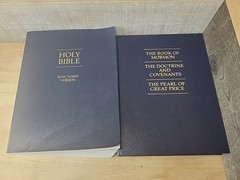 Extra Large Print 8.5 x 11 LDS Scriptures Blue Bible And Triple Combination