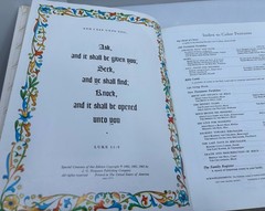 Vintage Large Holy Bible King James Version White Gold Gilt Page Edges