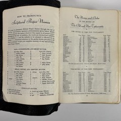 Holy Bible National Bible Press Pronouncing Red Letter KJV 1940’s Thumb Tabs