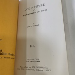 Gold Fever The Art of Panning and Sluicing Lois De Lorenzo 1970 PB Booklet VTG