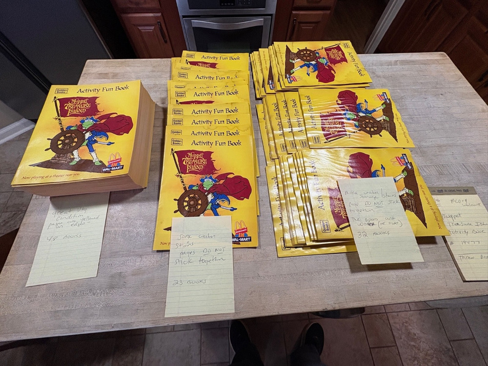Lot of 103 Muppet Treasure Island Activity Fun Book McDonalds 1996 Happy Meal