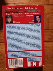 Dan Harrington On Hold Em Poker Volume 1 & 2 Paperback The End Game VG