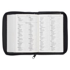 KJV Holy Bible Mini Pocket Bible Zippered Black Faux Leather – Imitation Leather