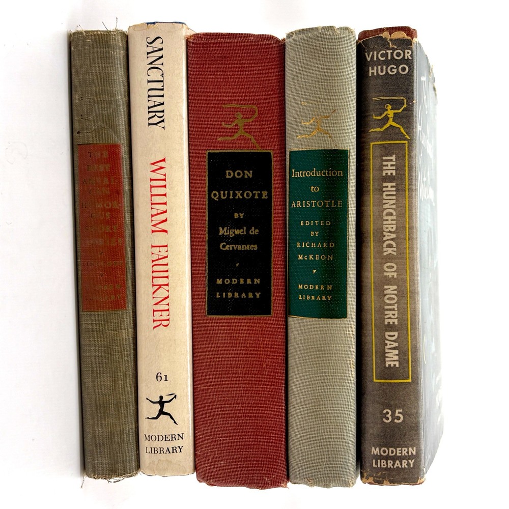 Five Vintage Modern Library Books, Published 1940s-50s