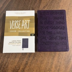 KJV Large Print Reference Bible Indexed – Purple LeatherSoft – large 11 pt font