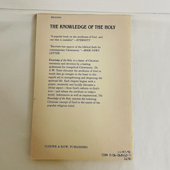 The Knowledge of the Holy by A.W. Tozer Paperback 1961 Christian Classic