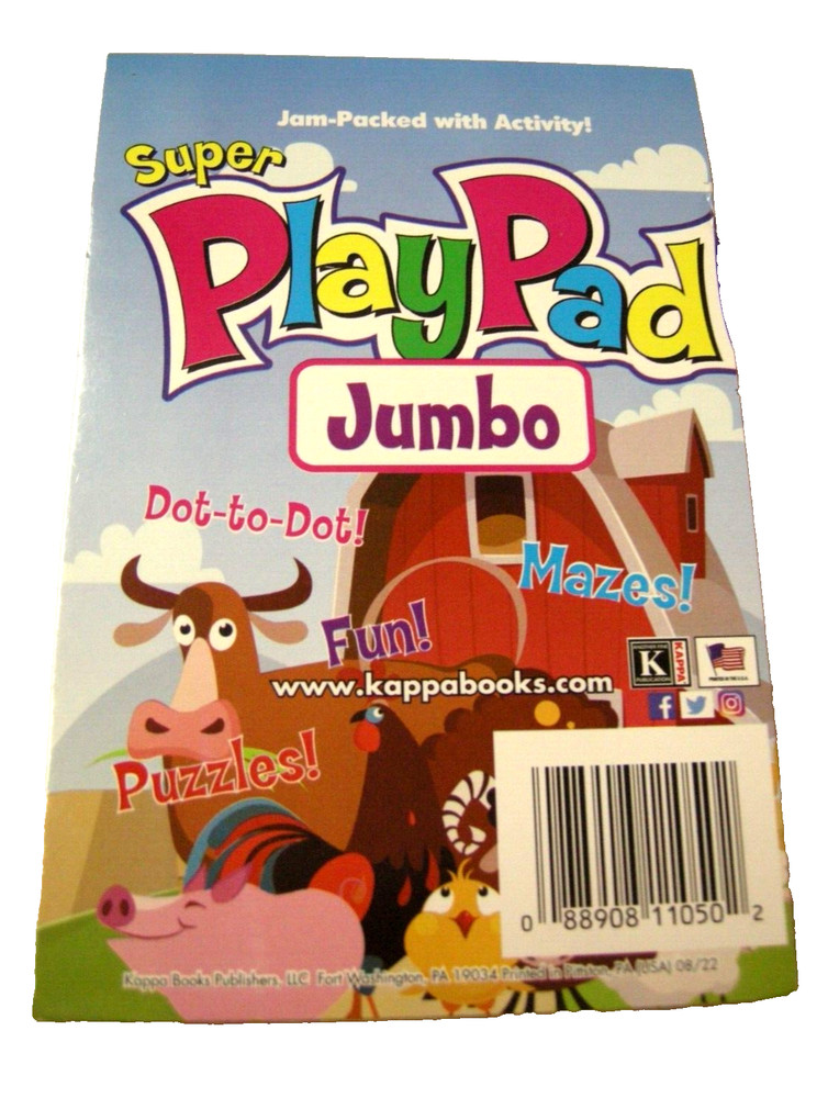 Super Playpad Jumbo Activity Games Book By Kappa, 160 Pages, Brand New