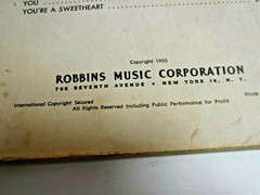 Album of Familiar Songs Robbins Music Corporation New York ©1955