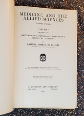 Medicine And The Allied Sciences, Samuel Fomon, Volume 1, 1919, Hardcover
