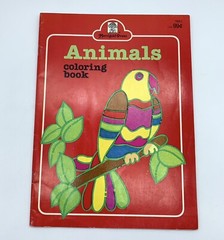 Vintage Coloring Books Lot 1980’s & 1990s Sesame Street Santa Animals NOS & USED
