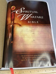 NKJV Spiritual Warfare Bible Brown Leathersoft Charisma House **EXCELLENT**