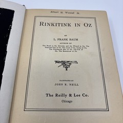 L Frank Baum Rinkitink In Oz Reilly And Lee 1914 Hardcover Book
