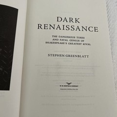 NEW – Dark Renaissance By Stephen Greenblatt (2025 Hardcover)