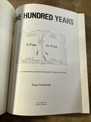 Page, North Dakota One Hundred Years 1882-1982 Hardcover Page’s Centennial