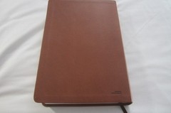 NKJV Giant Print Reference Holy Bible by Thomas Nelson – Brown Leather Cover