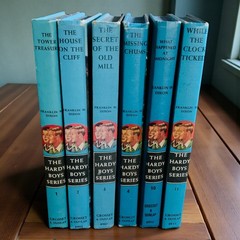6 Vintage The Hardy Boys Mystery Books Franklin W Dixon Blue Matte 1 – 4 10, 11