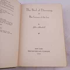 The Bird of Dawning by John Masefield 1933 Hardcover The MacMillan Company