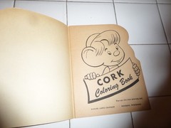 Cork Coloring Book,The Little People,1953(VINTAGE Softcover/Unused)