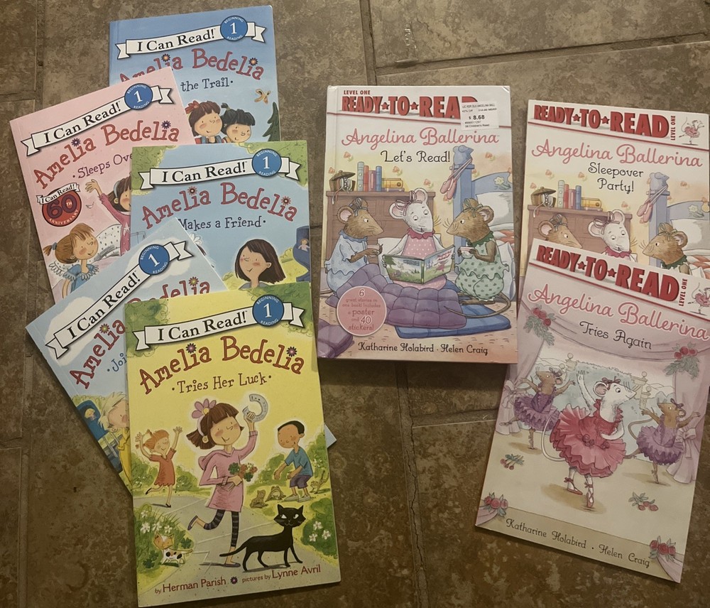 Lot of 8 GIRLS READERS LEVEL 1 Books Step into I Can Read Reading Scholastic