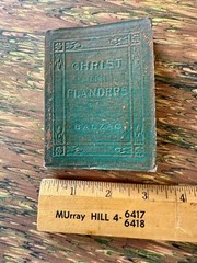 Antique Little Leather Small Book Christ In Flanders BALZAC Classic Literature