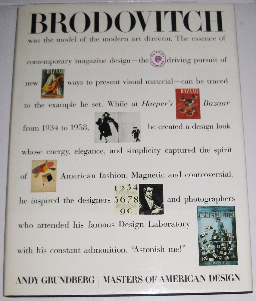 Brodovitch hardback design book 9.25 in. X 12.25, mint condition