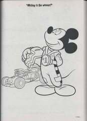 224 Page Disney Mickey Race Coloring Book Stickers Children’s Boys Kids