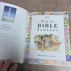 “First Bible Stories” Hardcover Children’s Book W/383 Gold Edge Pages