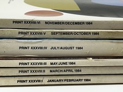 Print Magazine 1984 Complete Year Set Vol XXXVIII 6 Issues Regional Design