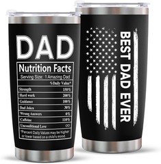 Durable 20oz Stainless Steel Tumbler – Birthday Gifts for Dad with Leakproof Cap