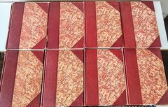 Antique 8‑Volume Shakespeare Works Set Leather‑Bound Gold Embossed 1900s Vintage