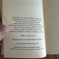 Dashiell Hammett – The Maltese Falcon – Vintage Books Edition 1972 – UNREAD